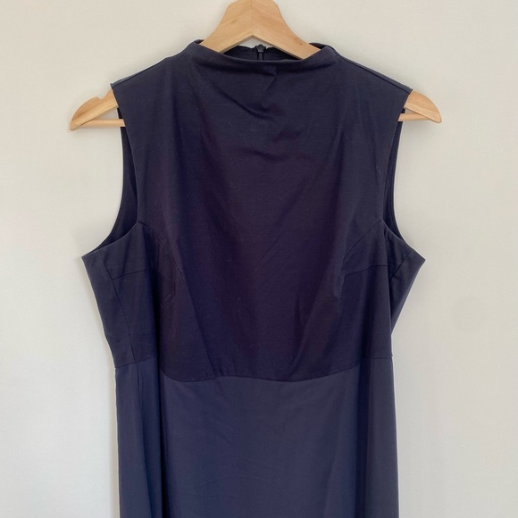 COS Navy Floor-length High Neck Dress - Picture 1 of 5